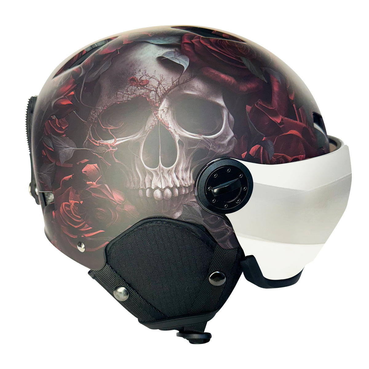 full face skull helmet motorcycle Rose & Skull Shield Helmet – Pirates and Rebels
